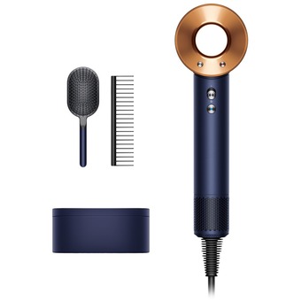 Фен Dyson Supersonic HD07 с набором расчесок, синий/медный РСТ