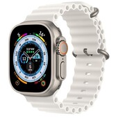 Умные часы Apple Watch Ultra 49 мм Titanium Case GPS + Cellular, титановый/белый Ocean Band