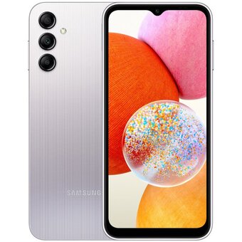 Смартфон Samsung Galaxy A14 4/128 ГБ, Dual nano SIM, серебристый