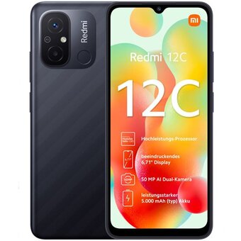 Смартфон Xiaomi Redmi 12C 3/64 ГБ Global, 2 nano SIM, серый графит
