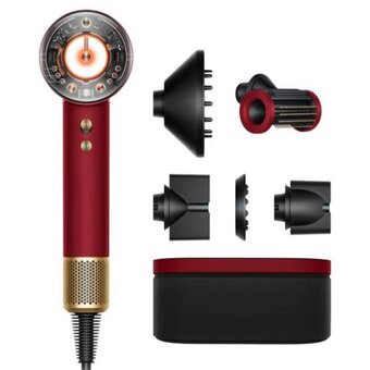 Фен Dyson Supersonic HD16 Nural, red velvet/gold (красный бархат/золото) (кейс)