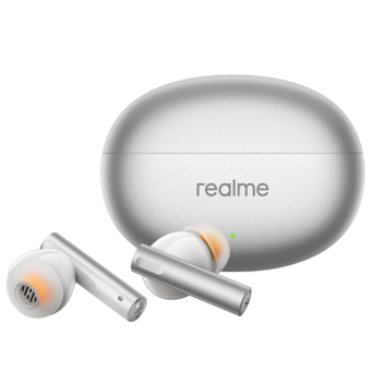 Наушники беспроводные Realme Buds Air 6 RU, с шумоподавлением, мягкие амбушюры, серебро