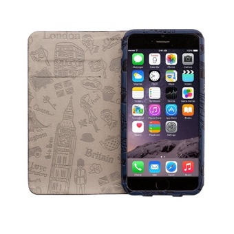 Чехол-книжка Ozaki O'coat Travel для iPhone 6 Plus Кожаный Blue Синий London