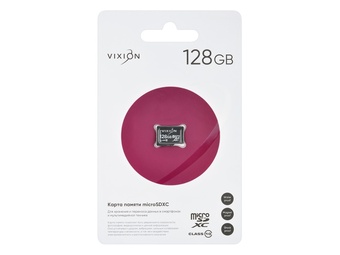 Карта памяти MicroSD 128GB VIXION Class 10 без адаптера