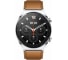 Умные часы Xiaomi Watch S1 Global для РФ, Silver/Brown leather strap + gray fluoroplast strap