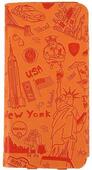 Чехол Ozaki O!coat Travel Leather Folio Case для iPhone 6 Plus New York