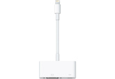 Разъем Apple Lightning (m) - VGA (f)/Lightning (f), белый