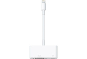Разъем Apple Lightning (m) - VGA (f)/Lightning (f), белый