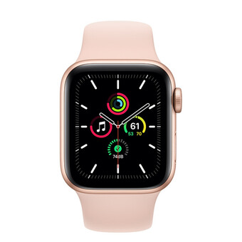 Часы Apple Watch SE GPS 40мм Aluminum Case with Sport Band, золотистый/розовый песок