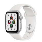 Часы Apple Watch SE GPS 40мм Aluminum Case with Sport Band, серебристый/белый