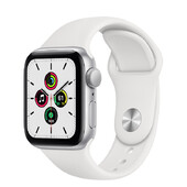 Часы Apple Watch SE GPS 40мм Aluminum Case with Sport Band, серебристый/белый