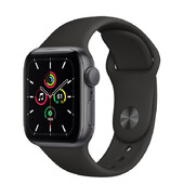 Часы Apple Watch SE GPS 40мм Aluminum Case with Sport Band, серый космос/черный