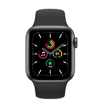Часы Apple Watch SE GPS 40мм Aluminum Case with Sport Band, серый космос/черный