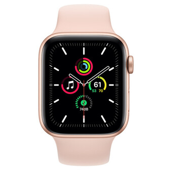 Apple Watch SE GPS 44mm Gold Aluminum Case with Sport Band Starlight MKQ53RU/A