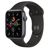 Умные часы Apple Watch SE GPS 44мм Aluminum Case with Sport Band, серый космос/черный