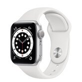 Часы Apple Watch Series 6 GPS 40мм Aluminum Case with Sport Band, серебристый/белый