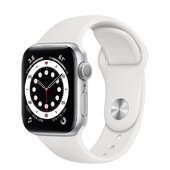 Часы Apple Watch Series 6 GPS 40мм Aluminum Case with Sport Band, серебристый/белый