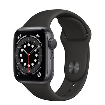 Часы Apple Watch Series 6 GPS 40мм Aluminum Case with Sport Band, серый космос/черный