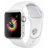 Часы Apple Watch Series 3 38mm,Silver Aluminum Case with White Sport Band