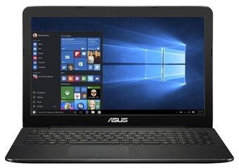 Ноутбук ASUS X555SJ-XO007T, 15.6", Intel Celeron N3050 1.6ГГц, 4ГБ, 500ГБ, nVidia GeForce 920M - 1024 Мб, Windows 10, 90NB0AK8-M01600, черный