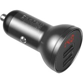 Автомобильное зарядное устройство Baseus Digital Display Dual USB 4.8A Car Charger 24W Grey