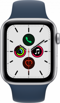 Apple Watch SE 40mm MKNY3RU/A Silver Aluminum Case with Abyss Blue Sport Band (GPS)