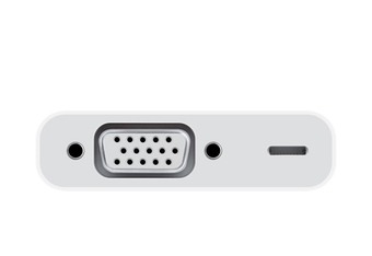 Разъем Apple Lightning (m) - VGA (f)/Lightning (f), белый