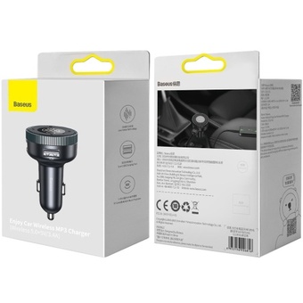 Автомобильная зарядка Baseus Enjoy Car Wireless MP3 Charger (Wireless 5.0+5V/3.4A) Чёрный (CCLH-01)