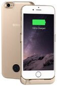 Чехол-аккумулятор INTERSTEP Metal battery case для iPhone 6/7 3000 мА·ч, gold