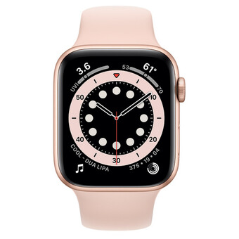 Часы Apple Watch Series 6 GPS 44мм Aluminum Case with Sport Band, золотистый/розовый песок