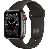 Часы Apple Watch Series 6 GPS + Cellular 44мм Aluminum Case with Sport Band, серый космос/черный