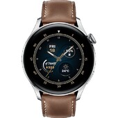 Умные часы HUAWEI Watch 3 Classic Wi-Fi NFC, серебристый/коричневая кожа