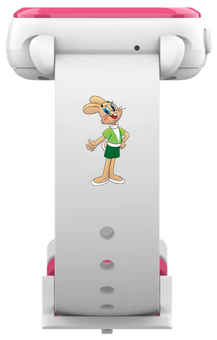 Детские умные часы ELARI KidPhone «Ну, Погоди!», розовый/белый