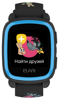 Детские умные часы ELARI KidPhone «Ну, Погоди!», синий/черный