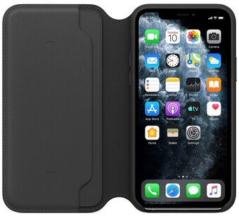 Чехол-книжка Apple Folio кожаный для iPhone 11 Pro черный