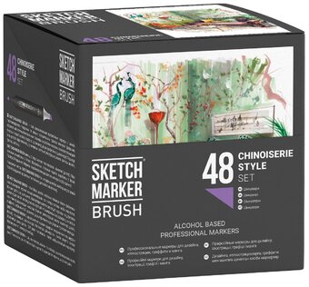 SketchMarker Набор маркеров Brush Сhinoiserie Style, 48 шт.