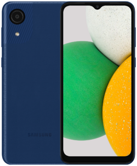 Смартфон Samsung Galaxy A03 Core 2/32 ГБ RU, синий