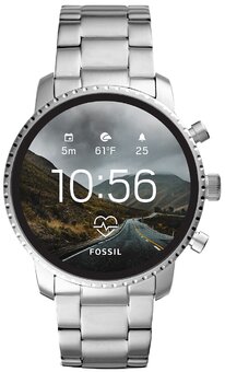 Умные часы FOSSIL Gen 4 Smartwatch Explorist HR (stainless steel), silver