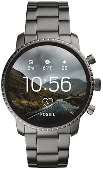 Умные часы FOSSIL Gen 4 Smartwatch Explorist HR (stainless steel), smoke