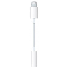 Переходник/адаптер Apple Lightning (M) - mini jack 3.5 (F), 0.1 м, белый