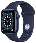 Часы Apple Watch Series 6 GPS 40мм Aluminum Case with Sport Band, синий/темный ультрамарин