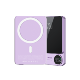 Внешний аккумулятор с беспроводной зарядкой Recci RPB-W15 Power Bank 5000мАч, 20 Вт, фиолетовый